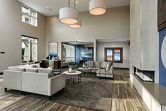 An elevated living space in a residential home in Avalon Bay Communities in Glendora. The facility installed REGUPOL vibration and REGUFOAM vibration to ensure that residents experienced maximum acoustic comfortability.