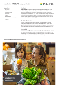 REGUPOL sonus core under tile installation guide