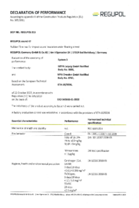 REGUPOL sound 47 Declaration of Performance