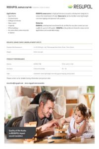 REGUPOL sonus curve data sheet