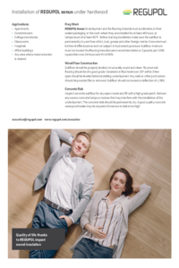 REGUPOL sonus core under hardwood