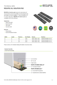REGUPOL sill isolation pad