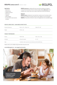 REGUPOL sonus core 5 data sheet