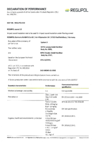 REGUPOL sound 12 Declaration of Performance