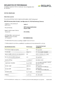 REGUFOAM sound 10 Declaration of Performance