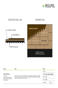 REGUPOL sonus curve nail down hardwood installation (cross sectional view)